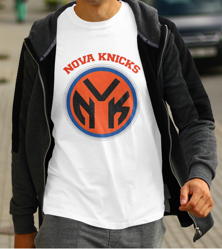Nova Knicks NVK Villanova Wildcats New York Knicks Basketball Mashup T-Shirt