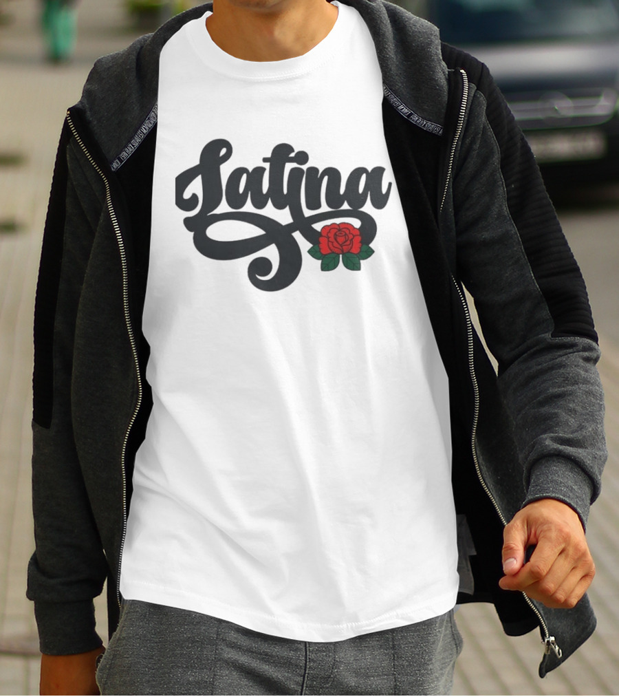 Latina Chingonas Social Club Rose Script T-Shirt
