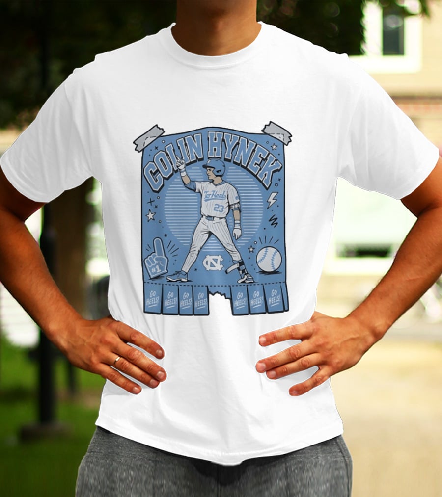 Colin Hynek Tar Heels Baseball Player Pose Go Heels North Carolina #23 T-Shirt