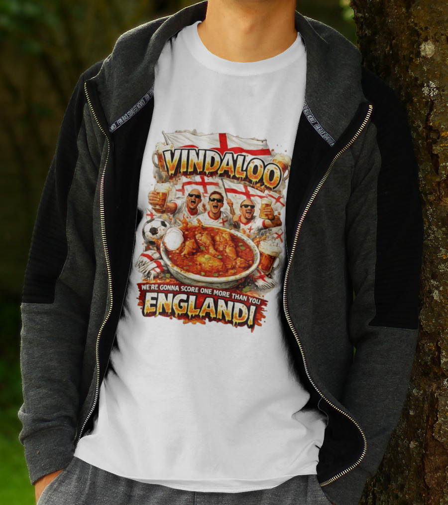 Vindaloo England Football We're Gonna Score One More Than You T-Shirt