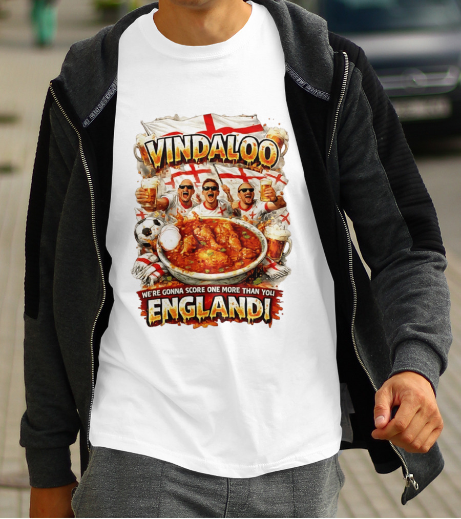 Vindaloo England Football We're Gonna Score One More Than You T-Shirt