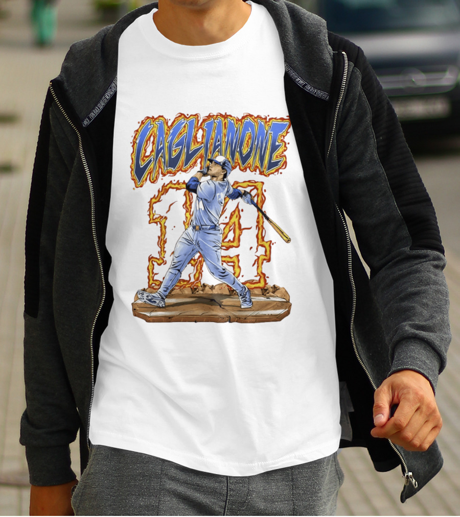 Caglianone Number 14 Kansas City Royals Baseball Player T-Shirt