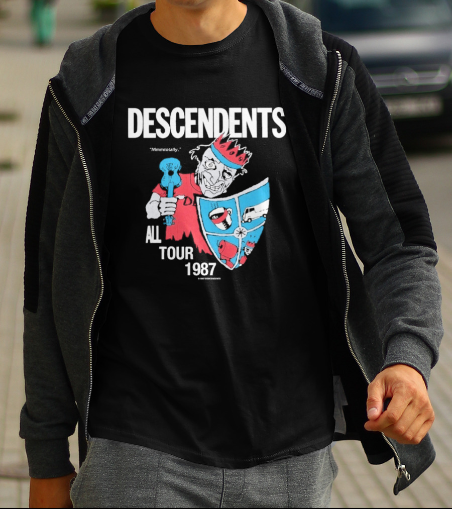 Descendents All Tour 1987 Jester Graphic With Shield And Scepter T-Shirt