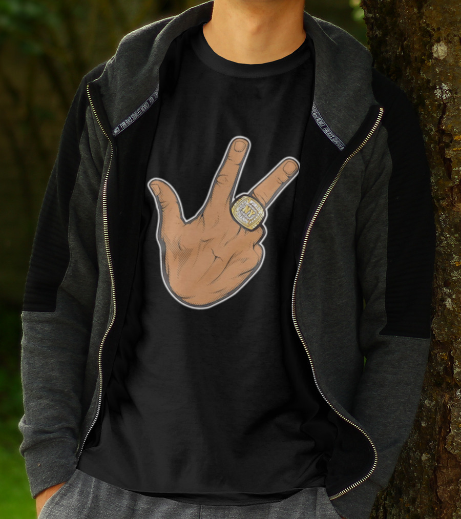 Jalen Brunson New York Knicks 2026 World Champs Ring Gesture T-Shirt