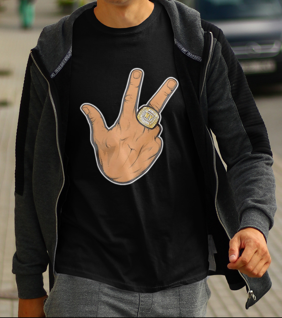 Jalen Brunson New York Knicks 2026 World Champs Ring Gesture T-Shirt