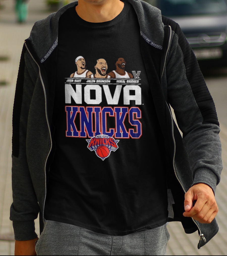 Josh Hart Jalen Brunson Mikal Bridges Nova Knicks New York Basketball T-Shirt