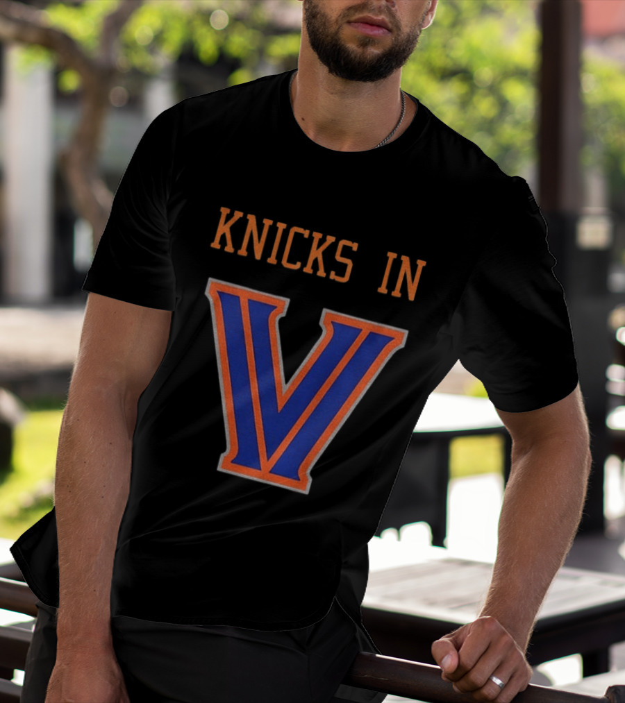 New York Knicks In V Villanova Wildcats Basketball NBA Collaboration T-Shirt