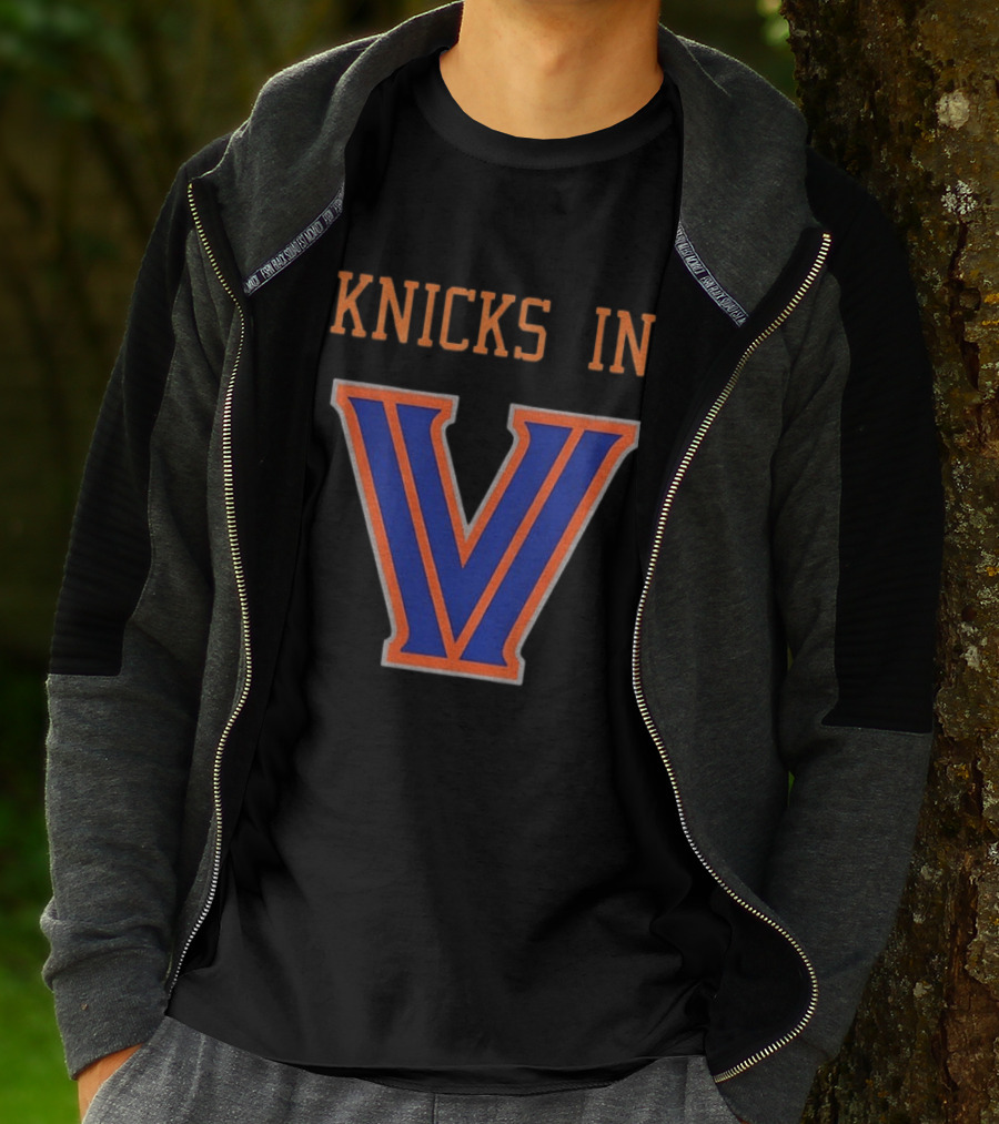 New York Knicks In V Villanova Wildcats Basketball NBA Collaboration T-Shirt