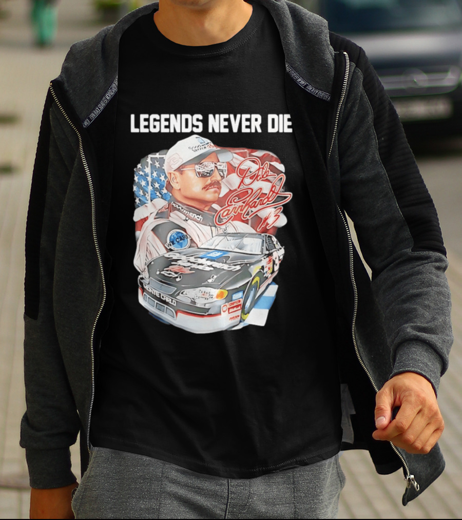 Legends Never Die Dale Earnhardt Monte Carlo Racing Number 3 T-Shirt