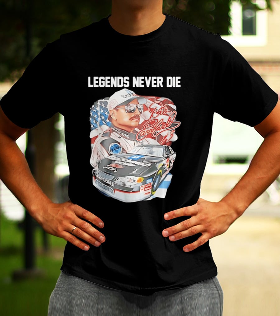 Legends Never Die Dale Earnhardt Monte Carlo Racing Number 3 T-Shirt