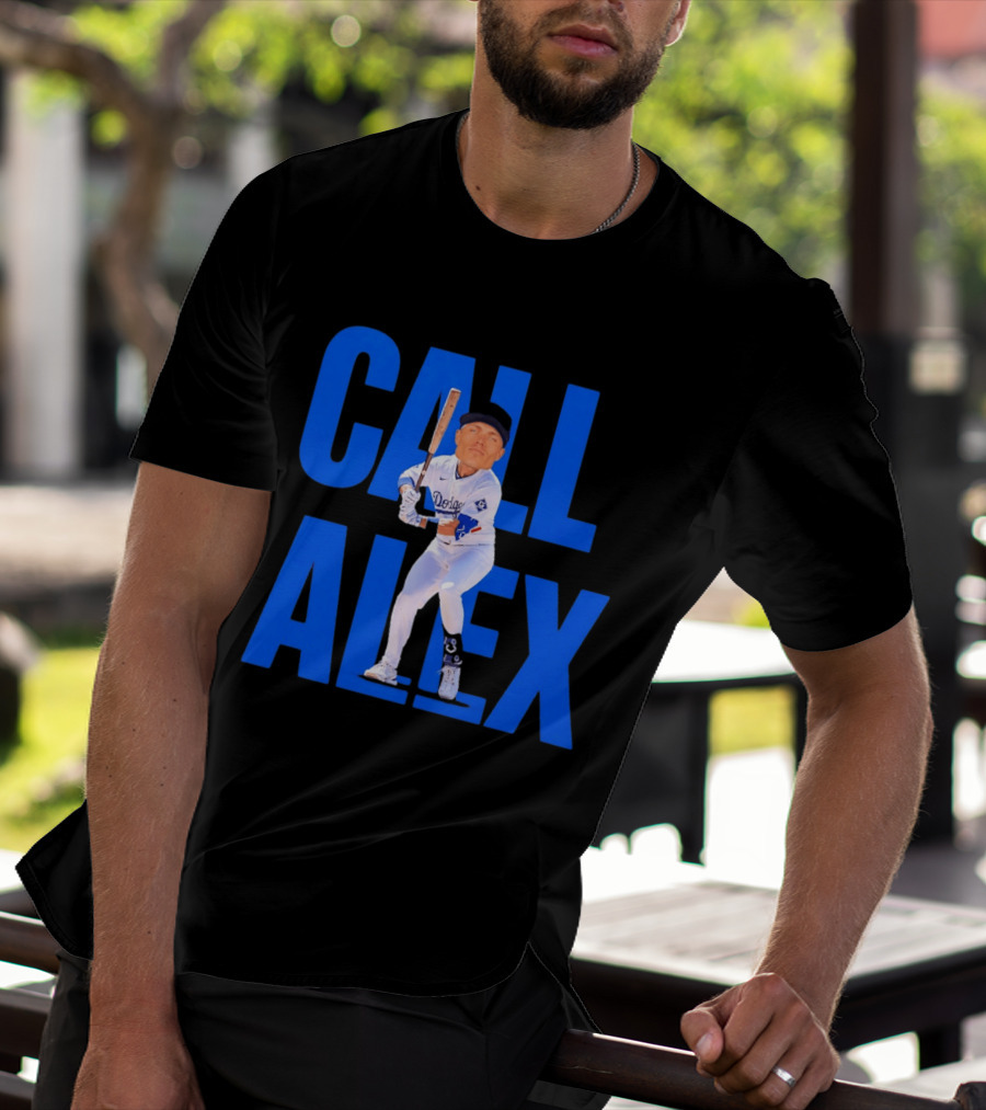 Call Alex Los Angeles Dodgers Baseball Player Caricature T-Shirt