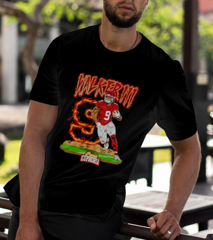 Walker III Kenneth 9 Kansas City Chiefs Flame Euphoria T-Shirt