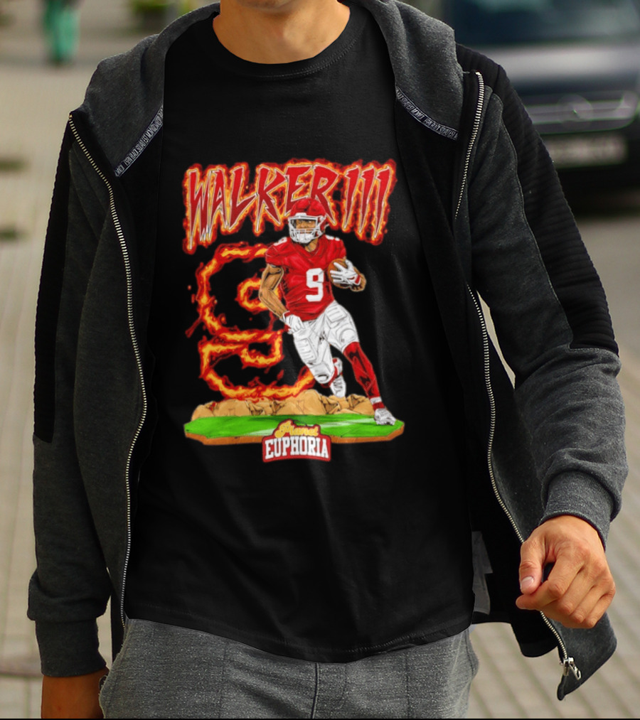 Walker III Kenneth 9 Kansas City Chiefs Flame Euphoria T-Shirt