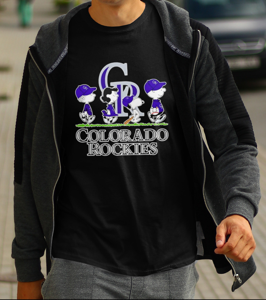 Colorado Rockies Snoopy Charlie Brown Lucy Linus Abbey Road 2026 T-Shirt