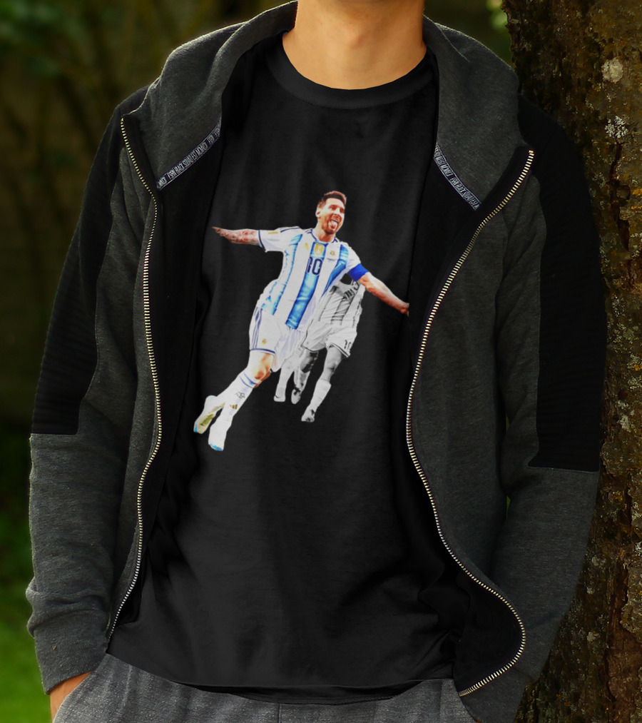 Lionel Messi Number 10 Argentina National Team Iconic Celebration T-Shirt