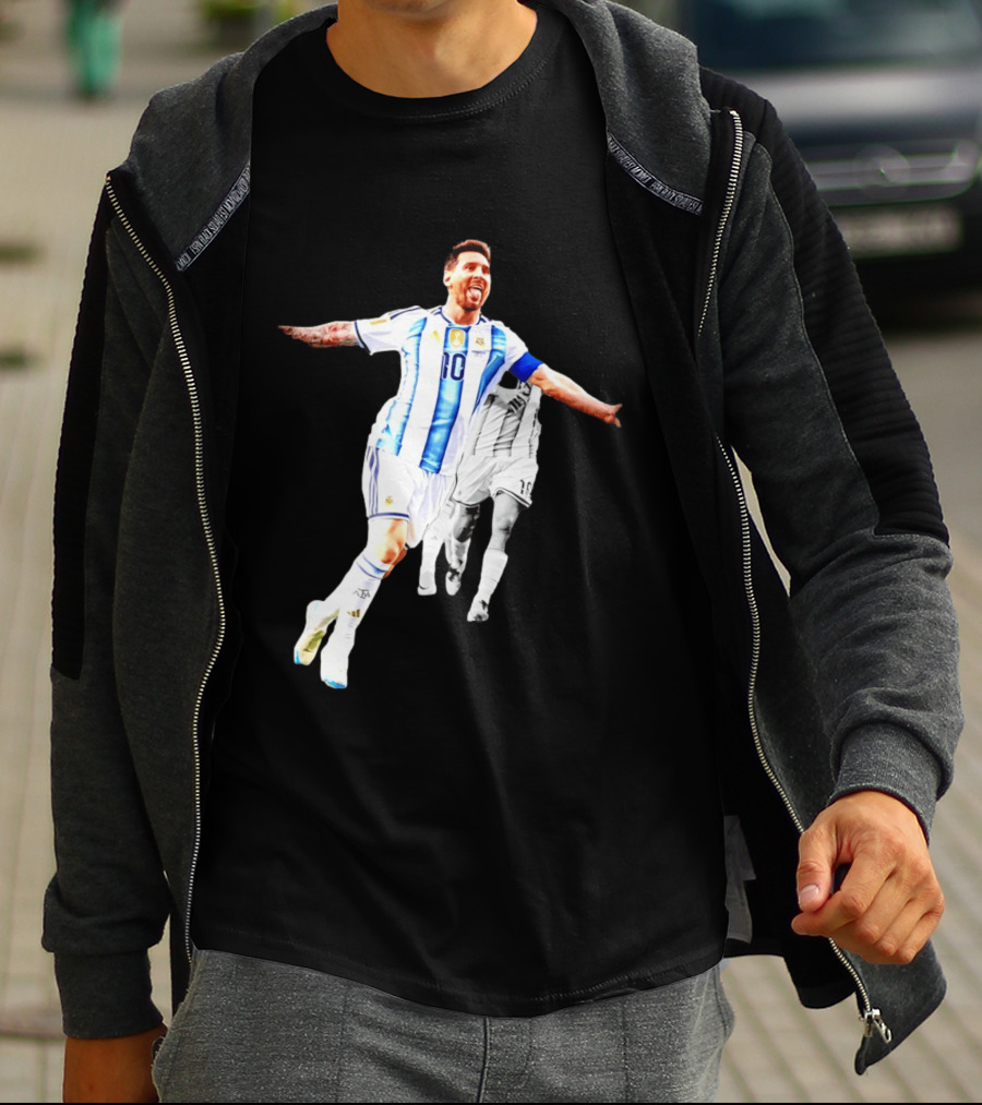 Lionel Messi Number 10 Argentina National Team Iconic Celebration T-Shirt