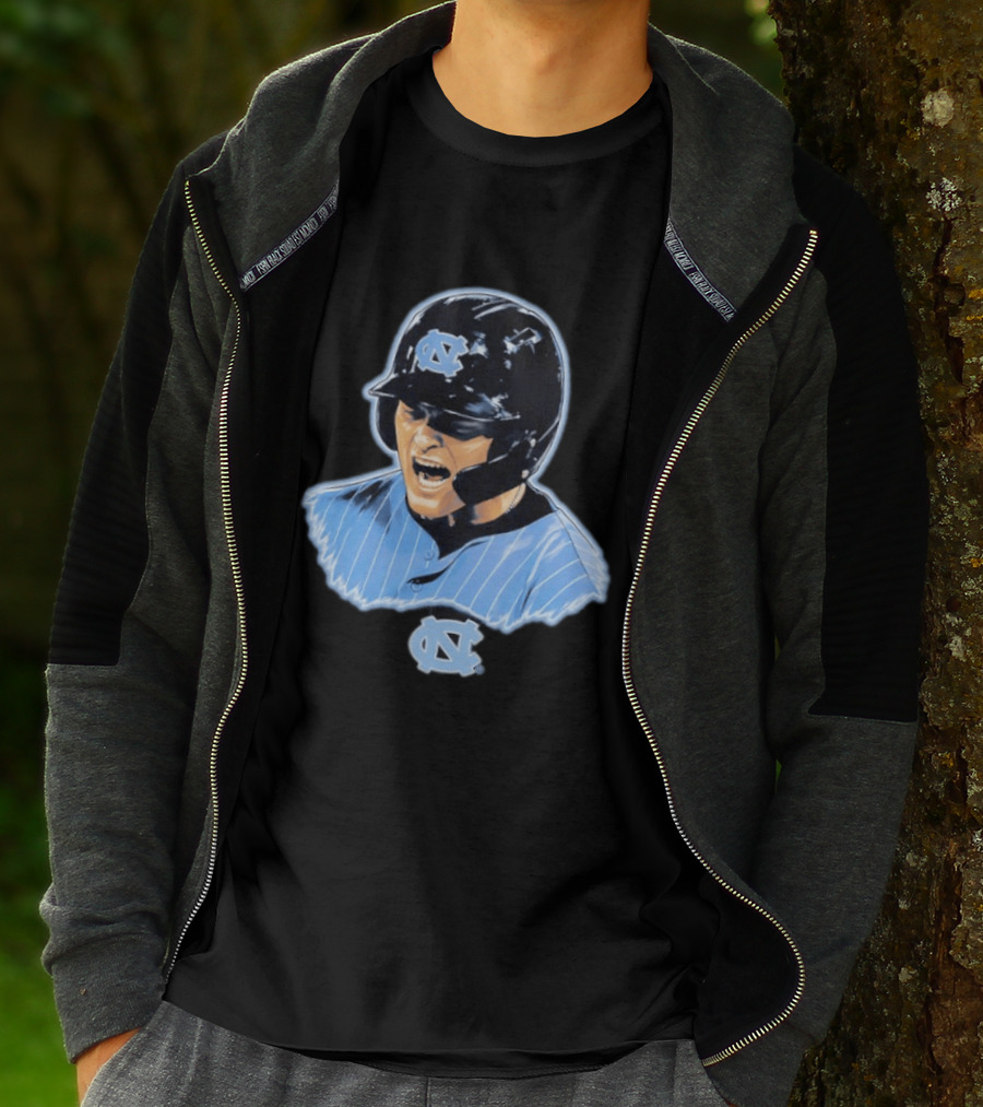 Macon Winslow North Carolina Tar Heels Baseball Player Helmet And Jersey T-Shirt