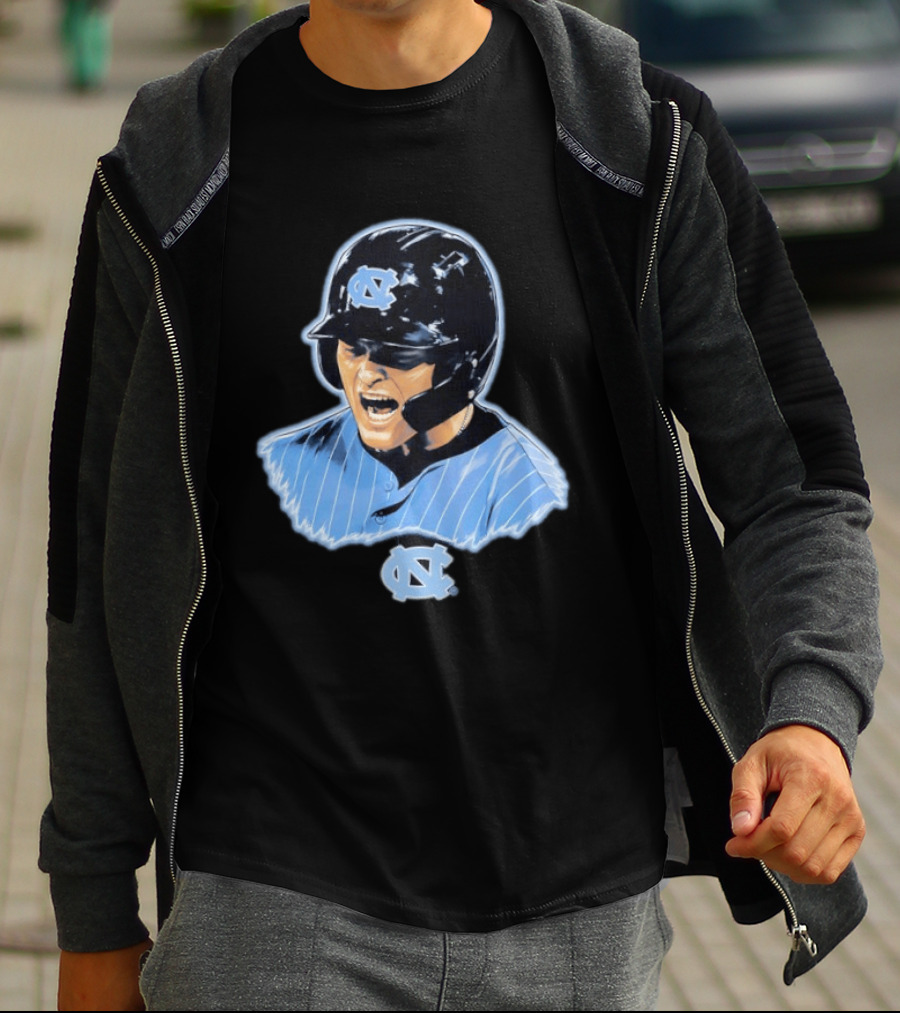 Macon Winslow North Carolina Tar Heels Baseball Player Helmet And Jersey T-Shirt