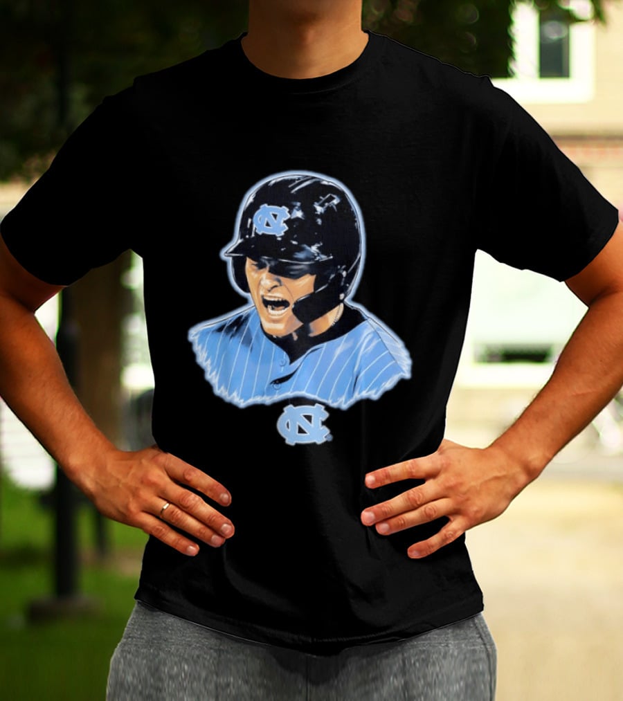 Macon Winslow North Carolina Tar Heels Baseball Player Helmet And Jersey T-Shirt