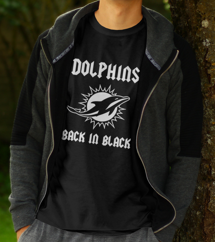 Dolphins Back In Black Miami Sports Team T-Shirt