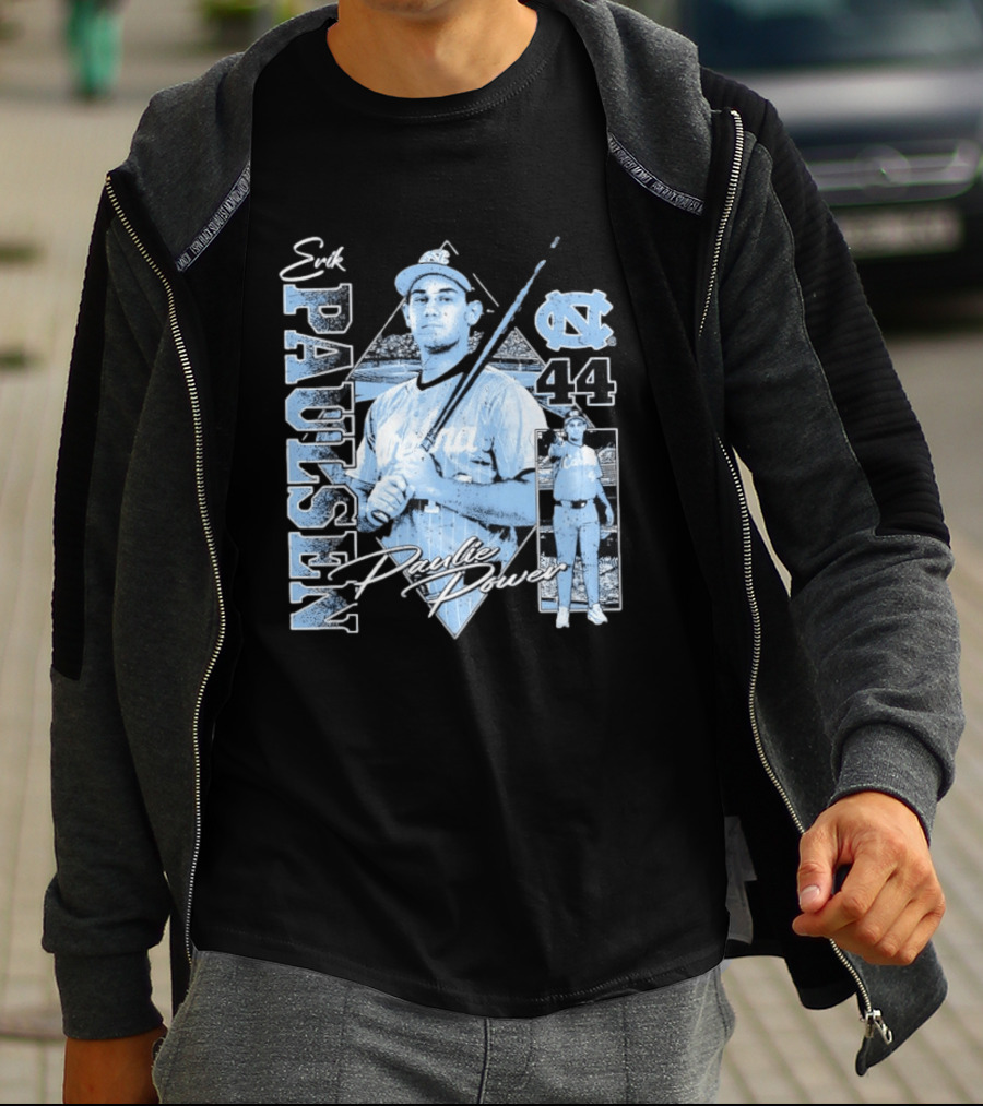 Erik Paulsen 44 UNC Paulie Power 90s Bootleg Baseball T-Shirt