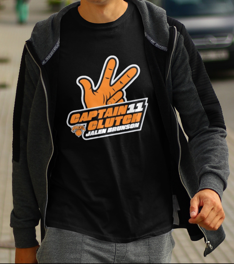 New York Knicks 11 Jalen Brunson Captain Clutch T-Shirt