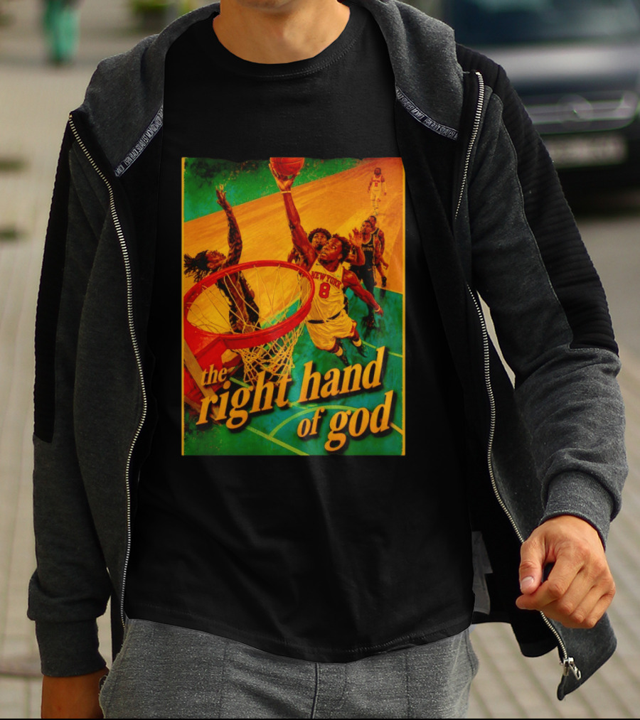OG Anunoby New York Knicks Basketball The Right Hand Of God 2026 T-Shirt