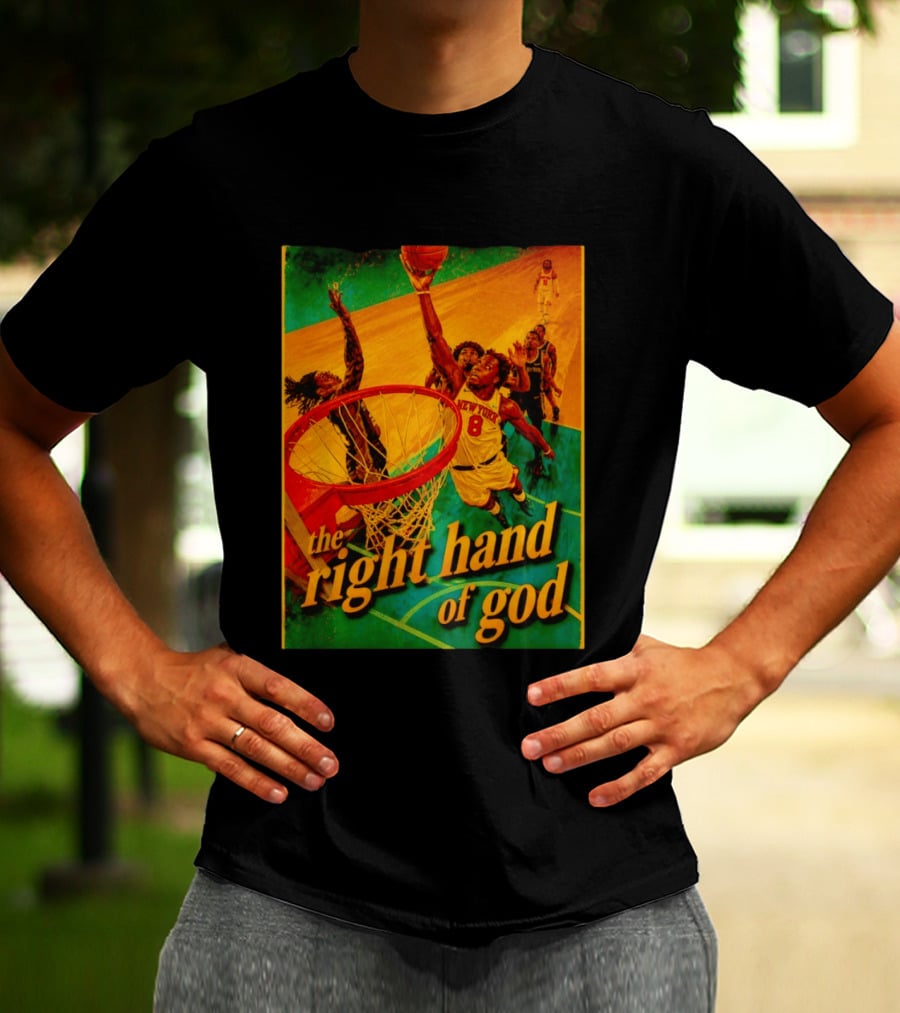 OG Anunoby New York Knicks Basketball The Right Hand Of God 2026 T-Shirt