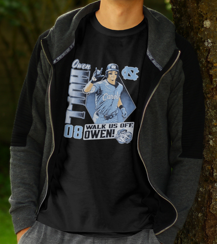 Owen Hull 08 North Carolina Baseball Walk Us Off Carolina UNC T-Shirt