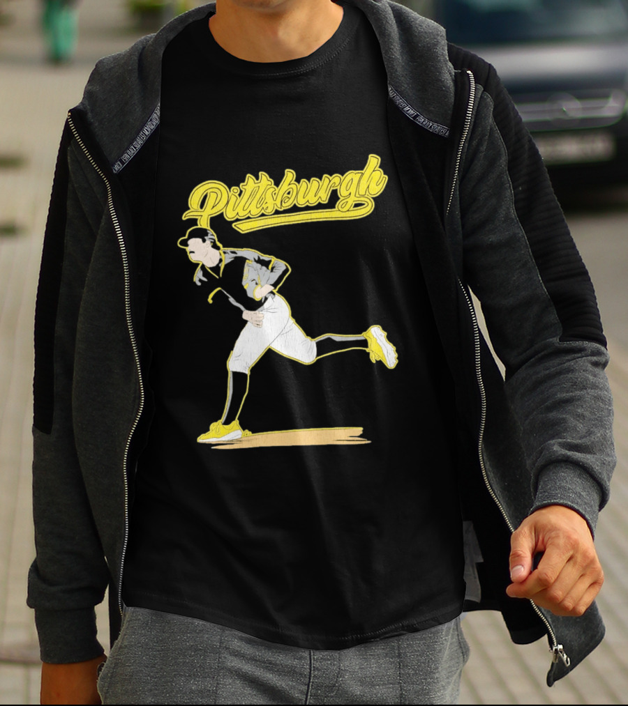 Pittsburgh Pirates Kent Tekulve Pitching Iconic Style Retro Baseball T-Shirt