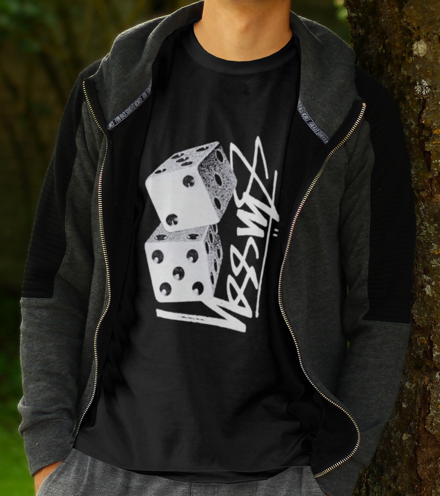 Pla Skateboarding Stussy Dice Stacked Six Side Metal T-Shirt