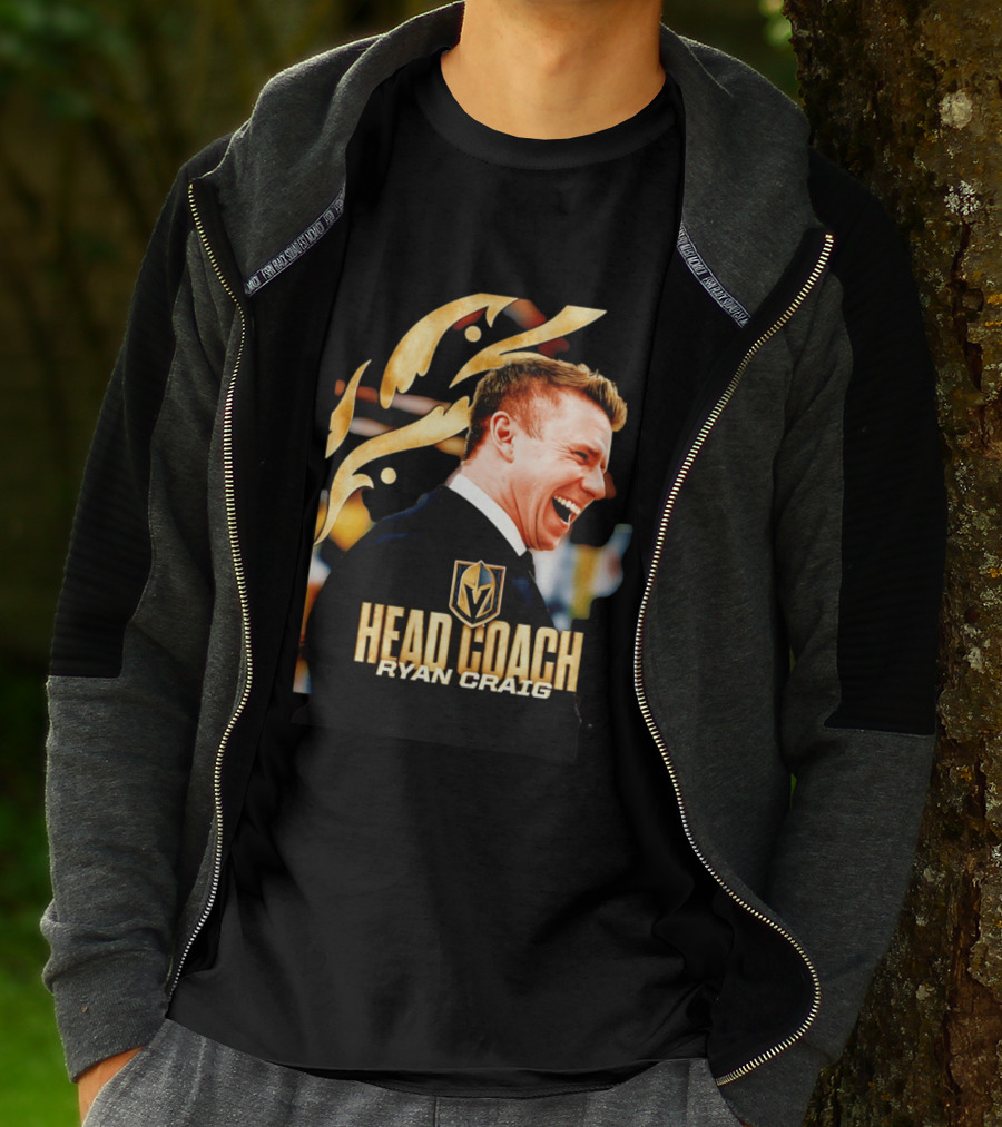 Head Coach Ryan Craig Henderson Silver Knights Golden T-Shirt