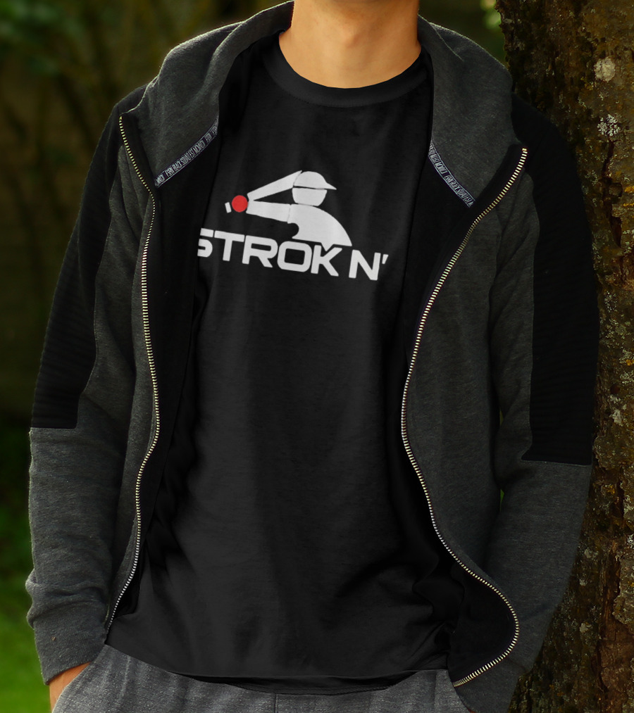 Strokin' Batter Hitting Baseball Player T-Shirt