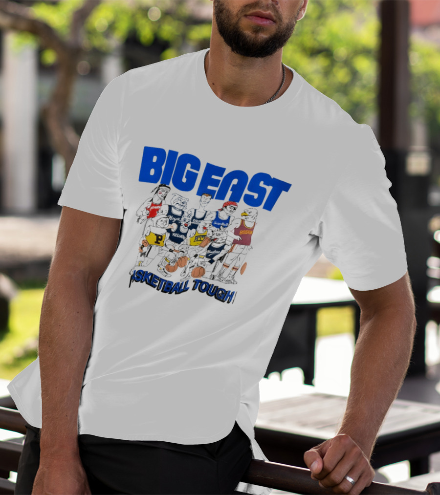 Big East Basketball Teams Boston St John's Syracuse Villanova Pitt Husky Tough T-Shirt