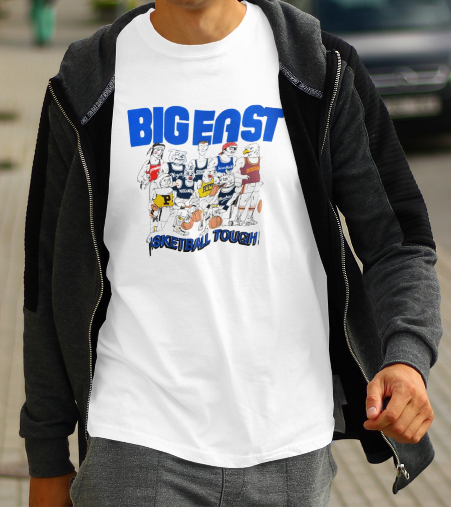 Big East Basketball Teams Boston St John's Syracuse Villanova Pitt Husky Tough T-Shirt