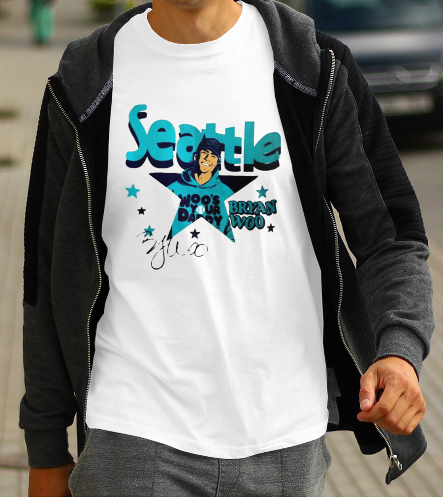 Seattle Mariners Bryan Woo Woo's Your Daddy T-Shirt