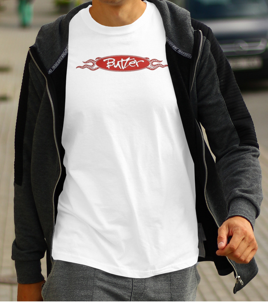 Butter Goods Flare Red Oval Label T-Shirt