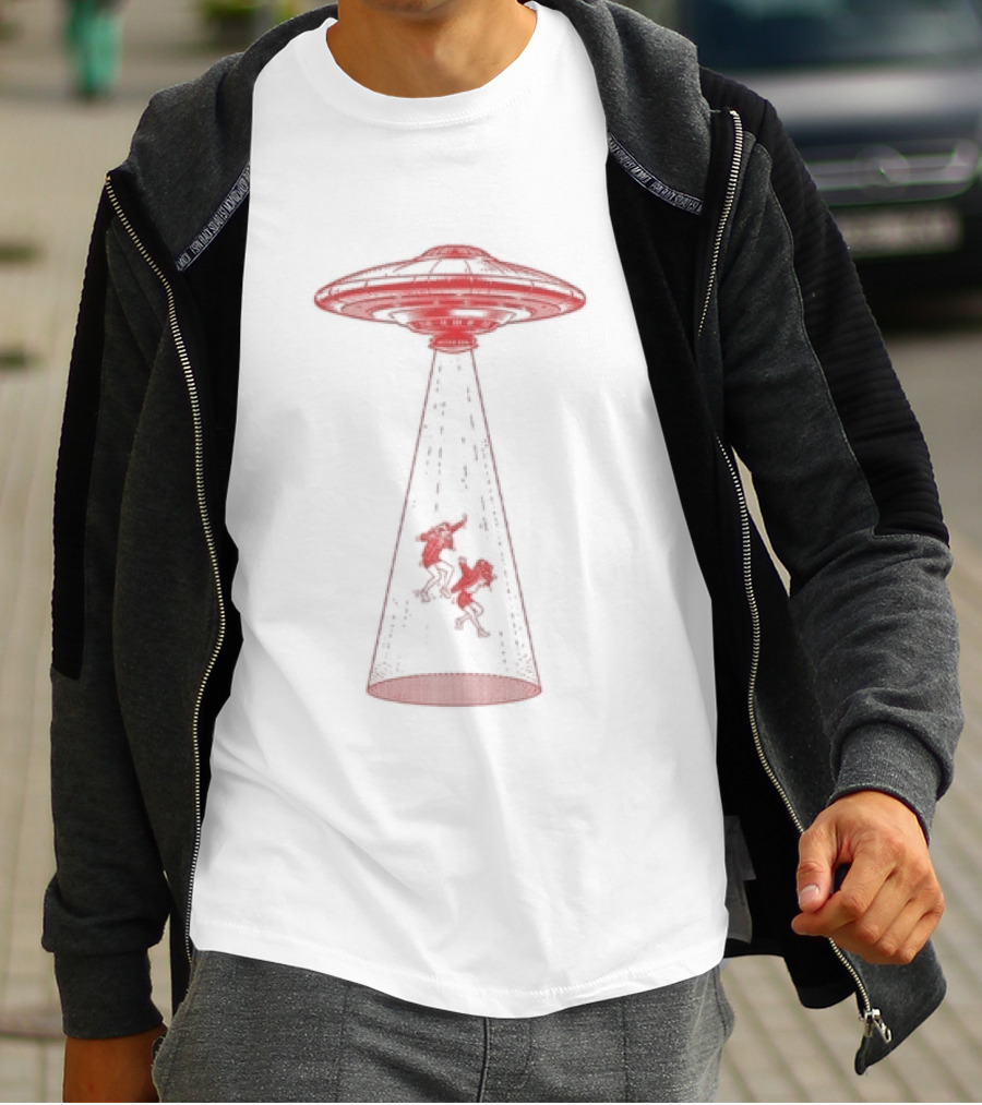 Fight Off Your Demons UFO Alien Abduction Beam T-Shirt