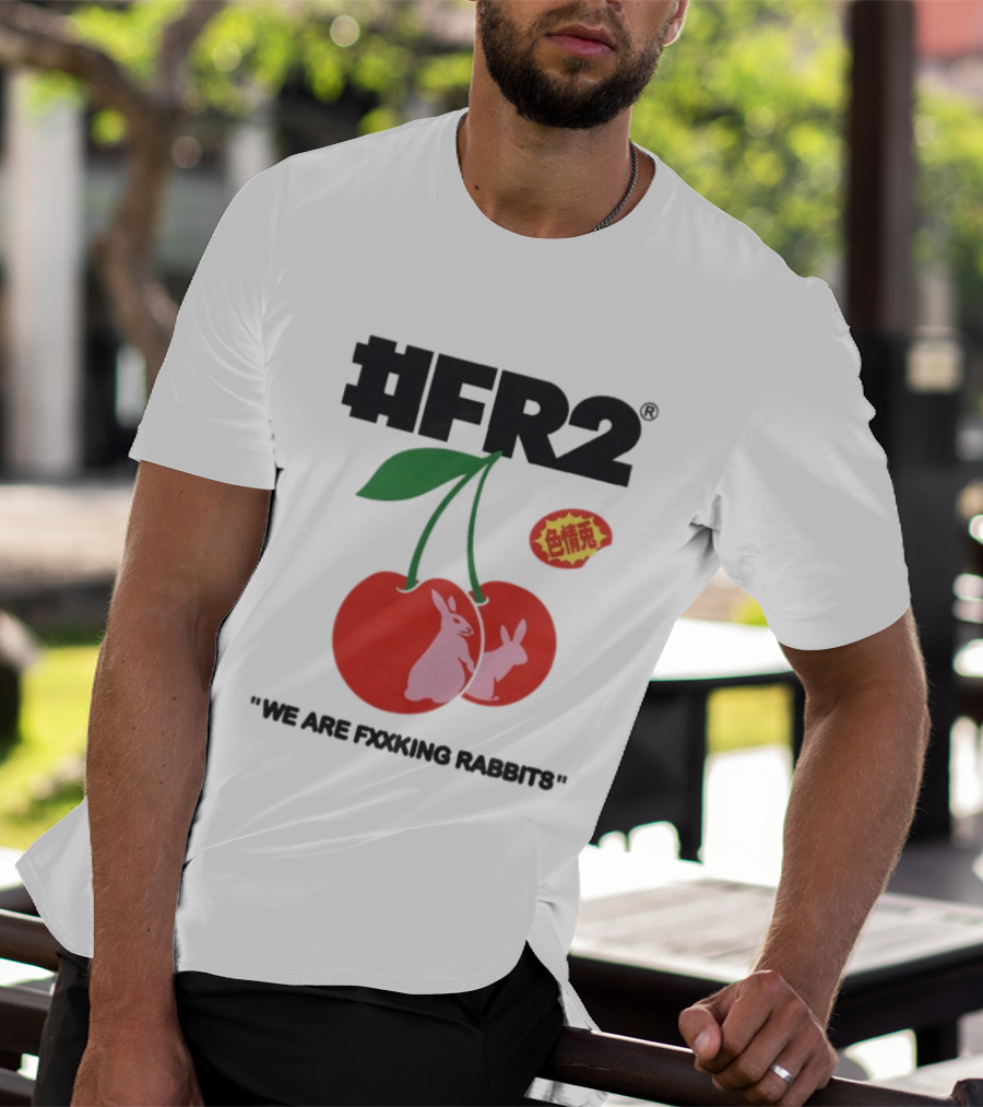 FR2 Cherry Rabbits "We Are Fxxking Rabbits" Red T-Shirt