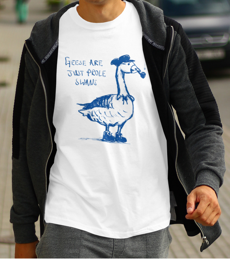 Geese Are Just Prole Swans Goose Smoking Pipe T-Shirt