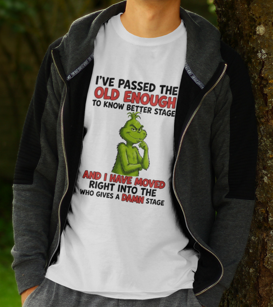 I've Passed The Old Enough To Know Better Stage And I Have Moved Right Into The Who Gives A Damn Stage Grinch T-Shirt