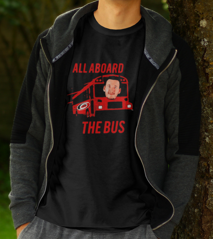 Andrei Svechnikov All Aboard The Bus Carolina Hurricanes NHL Hockey Player T-Shirt