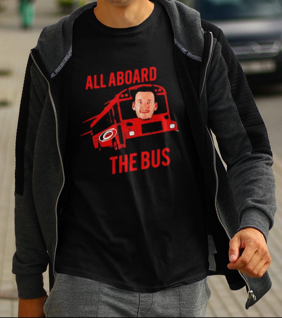 Andrei Svechnikov All Aboard The Bus Carolina Hurricanes NHL Hockey Player T-Shirt