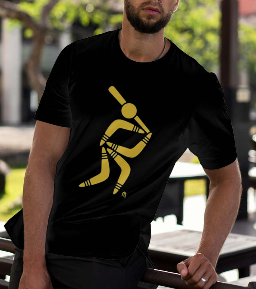Aussie Baseball Players Boomerang T-Shirt