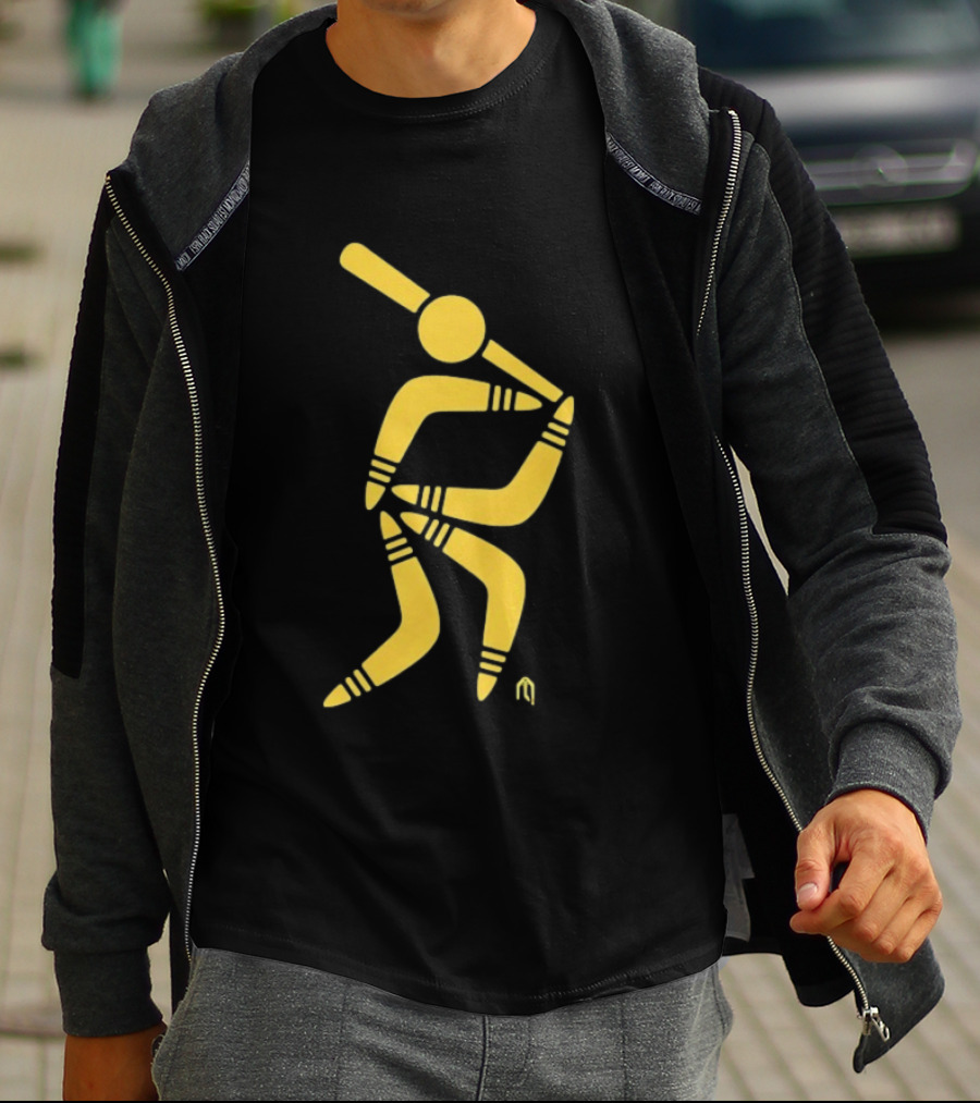 Aussie Baseball Players Boomerang T-Shirt