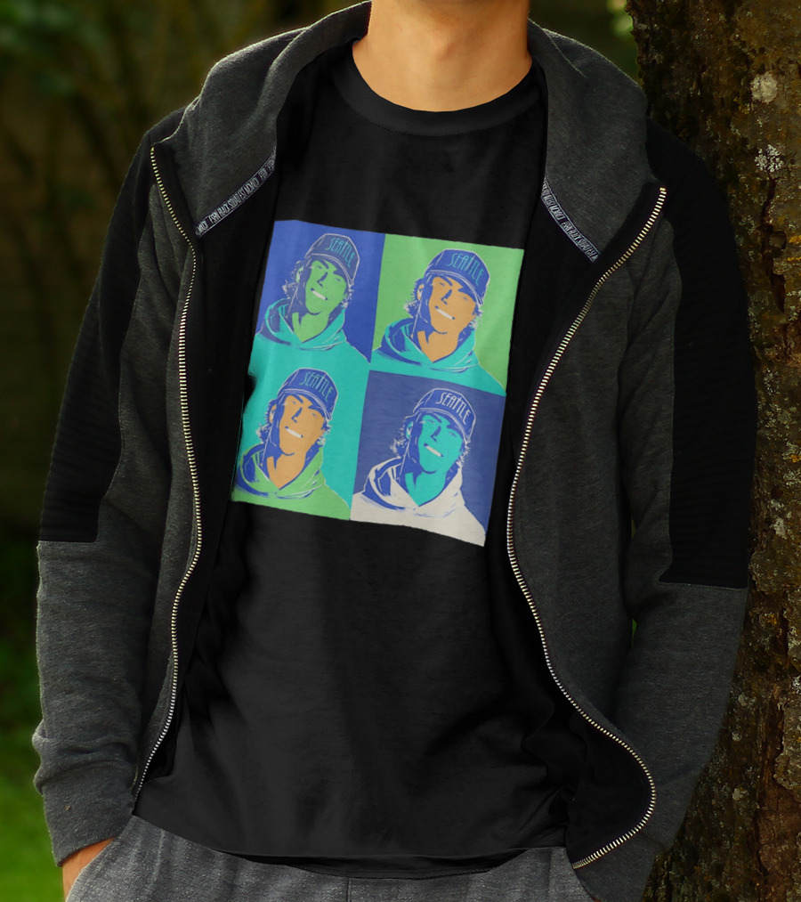 Bryan Woo Seattle Mariners Pop Art MLB Baseball T-Shirt