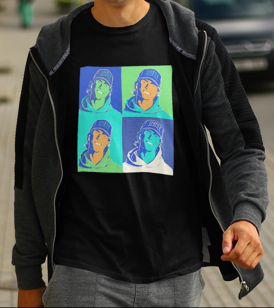 Bryan Woo Seattle Mariners Pop Art MLB Baseball T-Shirt