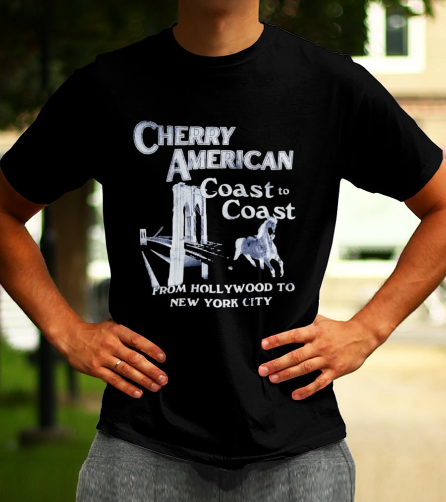 Cherry American Coast To Coast Hollywood New York City T-Shirt