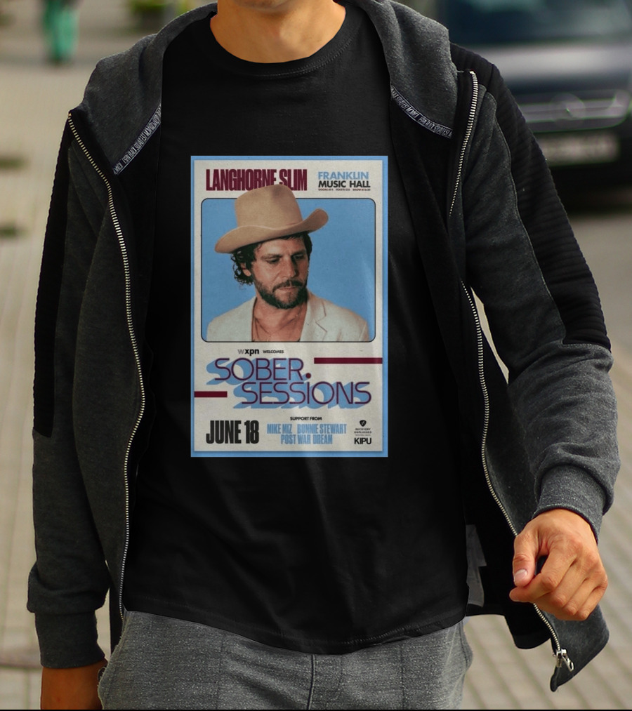 Langhorne Slim Sober Sessions Franklin Music Hall June 18 WXPN T-Shirt