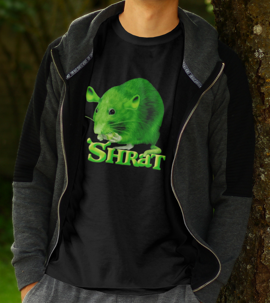 Shrat Chaos Potato Meme Shrek Rat Green Rodent Hybrid T-Shirt